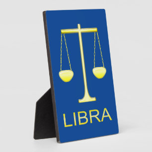 Libra Golden Scales Sign Fotoplatte