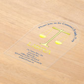 Libra Golden Scales Sign Geburtstagsparty Acryleinladungen (Ablage )