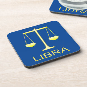 Libra Golden Scales Sign Getränkeuntersetzer