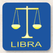 Libra Golden Scales Sign Getränkeuntersetzer (Vorderseite)