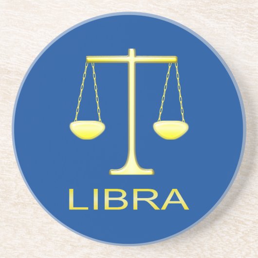 Libra Golden Scales Sign Getränkeuntersetzer (Vorne)