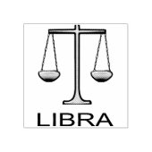 Libra Golden Scales Sign Gummistempel (Prägung)