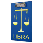 Libra Golden Scales Sign Klemmbrett (Links)