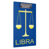 Libra Golden Scales Sign Klemmbrett (Rechts)