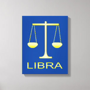 Libra Golden Scales Sign Leinwanddruck