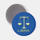 Libra Golden Scales Sign Magnet (Vorderseite/Rückseite)