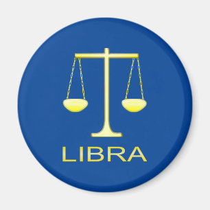 Libra Golden Scales Sign Magnet