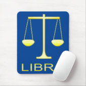 Libra Golden Scales Sign Mousepad (Mit Mouse)
