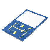 Libra Golden Scales Sign Notizblock (angewinkelt)