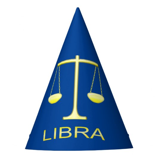 Libra Golden Scales Sign Partyhütchen (Vorderseite)