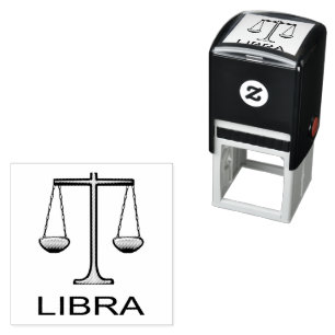Libra Golden Scales Sign Permastempel
