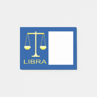 Libra Golden Scales Sign Post-it Klebezettel