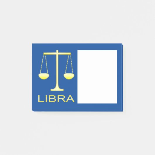 Libra Golden Scales Sign Post-it Klebezettel (Vorderseite)