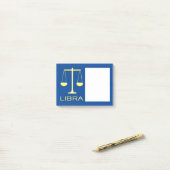 Libra Golden Scales Sign Post-it Klebezettel (Auf Schreibtisch)