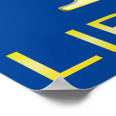 Libra Golden Scales Sign Poster (Ecke)
