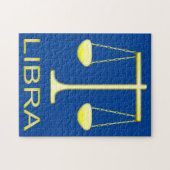 Libra Golden Scales Sign Puzzle (Horizontal)