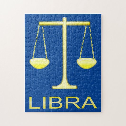 Libra Golden Scales Sign Puzzle (Vertikal)