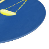 Libra Golden Scales Sign Schneidebrett (Ecke)