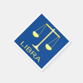Libra Golden Scales Sign Serviette (Ecke)
