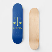 Libra Golden Scales Sign Skateboard (Vorderseite)