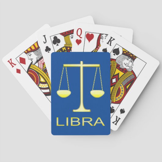 Libra Golden Scales Sign Spielkarten (Rückseite)