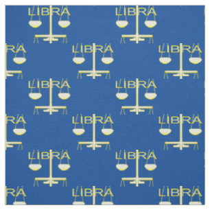 Libra Golden Scales Sign Stoff