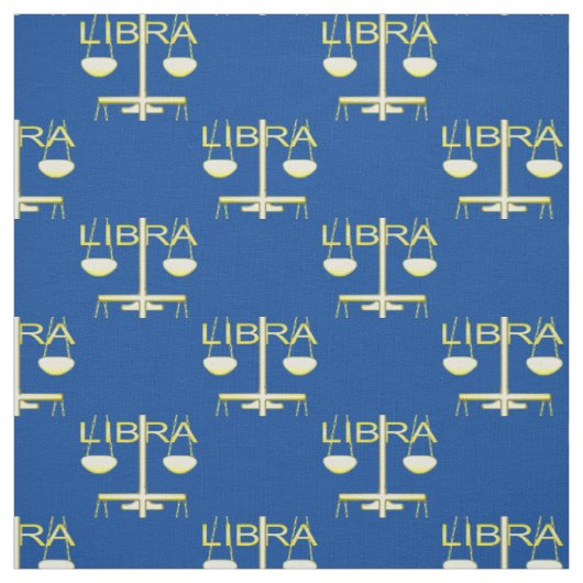 Libra Golden Scales Sign Stoff (Muster)