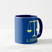 Libra Golden Scales Sign Tasse (VorderseiteRechts)