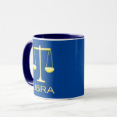 Libra Golden Scales Sign Tasse (Vorderseite Links)
