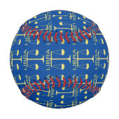 Libra Golden Scales Star Signa Gemustert Baseball (Rückseite)