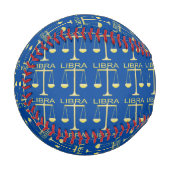 Libra Golden Scales Star Signa Gemustert Baseball (Vorderseite Links)
