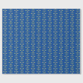 Libra Golden Scales Star Signa Gemustert Geschenkpapier (Flach)