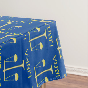 Libra Golden Scales Star Signa Gemustert Tischdecke