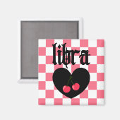 Libra Gothic Ästhetik Scheckkrebsmuster Magnet (Vorderseite/Rückseite)