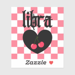 Libra Gothic Ästhetik Schokoriegel Kunst Aufkleber