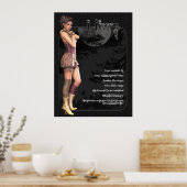 Libra Gothic Zodiac Birthday Print / Poster (Küche)