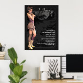 Libra Gothic Zodiac Birthday Print / Poster (Heimbüro)