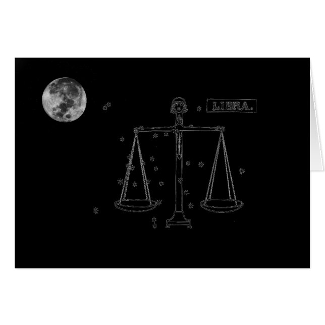 Libra Grußkarte (Vorderseite (Horizontal))