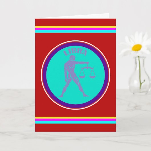Libra Grußkarte Karte (Kleine Pflanze)