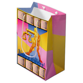 Libra - Happy Birthday Medium Gift Bag Mittlere Geschenktüte