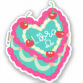 Libra Heart Cake Aufkleber (Vorderseite)