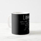 Libra Horoscope Astrologie Star Sign Geburtstagsge Kaffeetasse (Vorderseite Links)