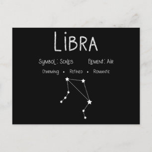 Libra Horoscope Astrologie Star Sign Geburtstagsge Postkarte