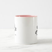 Libra Horoscope Modern Script Chic Zodiac Sign Zweifarbige Tasse (Mittel)