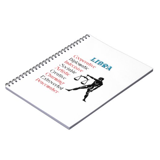 Libra Horoscope Zodiac Sign Notizblock (Linke Seite)