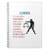 Libra Horoscope Zodiac Sign Notizblock (Vorderseite)
