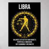 Libra - Horoskop, Funny Zodiac Sign Spaß Poster (Vorne)