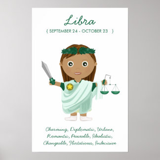 Libra - Horoskop für Mädchen Poster