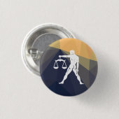 Libra-Horoskop-Rundknopf Button (Vorne & Hinten)