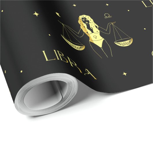 Libra-Horoskop-Sternzeichen Geschenkpapier (Rolleneckpunkt)